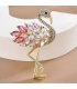 XSB150 - Gemstone Swan Saree Brooch